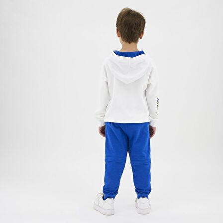 Erkek Çocuk 2'li Beyaz Şortlu Takım