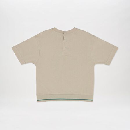 Panço Erkek Çocuk Baskılı T-Shirt Bej