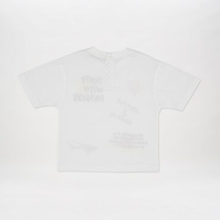 Panço Erkek Çocuk Baskılı T-Shirt Beyaz
