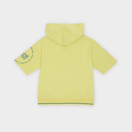 Panço Erkek Çocuk Kapüşonlu T-Shirt Sarı