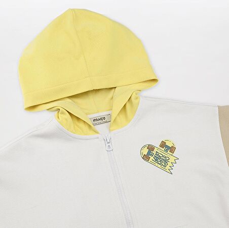 Panço Kız Çocuk Kapüşonlu Sweatshirt Beyaz