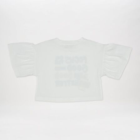 Panço Kız Çocuk Baskılı T-Shirt Sarı