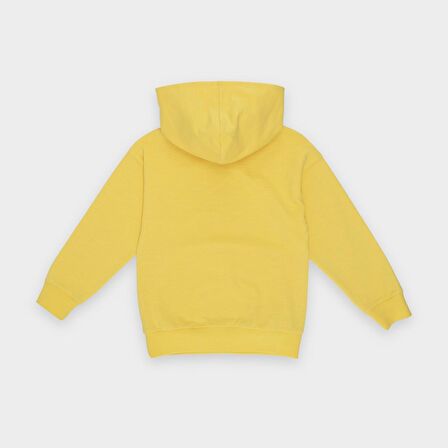 Panço Erkek Çocuk Cep Detaylı Kapüşonlu Sweatshirt Sarı