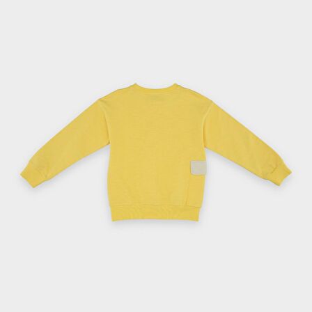 Panço Erkek Çocuk Cep Detaylı Sweatshirt Sarı