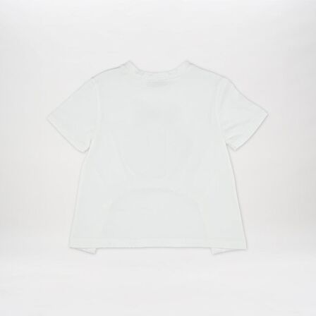 Panço Kız Çocuk Üç Boyutlu Baskı Detaylı T-Shirt Ekru