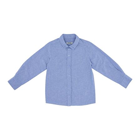 Panço Erkek Çocuk Oxford Gömlek Mavi
