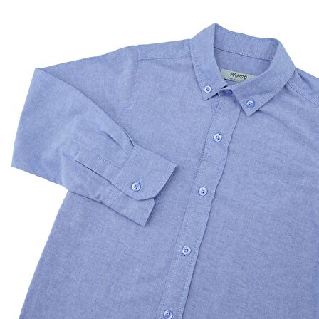 Panço Erkek Çocuk Oxford Gömlek Mavi