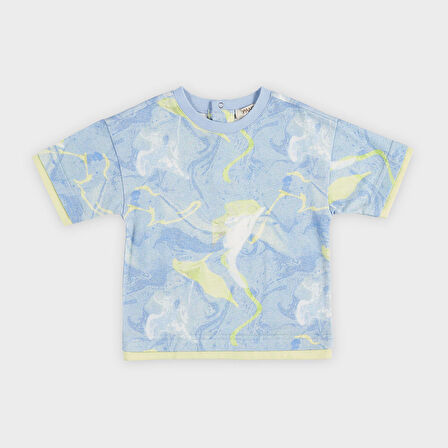 Erkek Çocuk Baskılı T-Shirt Mavi