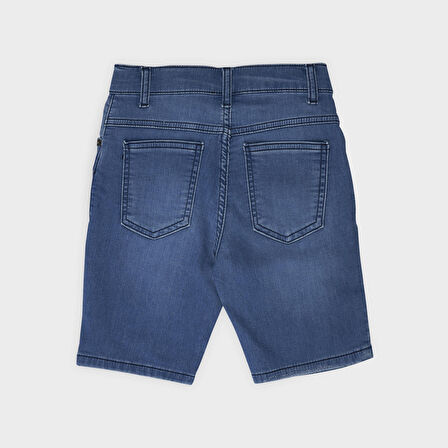 Erkek Çocuk Yıkamalı Denim Şort Lacivert