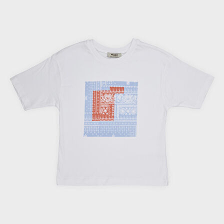 Erkek Çocuk Baskılı T-Shirt Beyaz