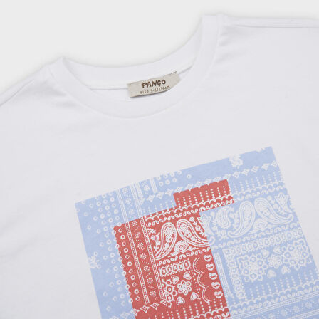 Erkek Çocuk Baskılı T-Shirt Beyaz