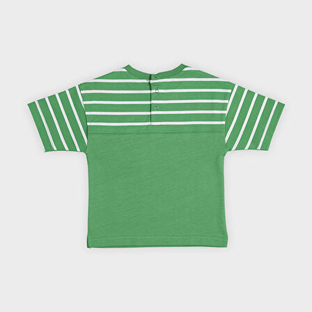 Erkek Çocuk Cepli Kısa Kollu T-Shirt Yeşil