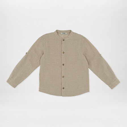 Erkek Çocuk Hakim Yaka Gömlek Bej