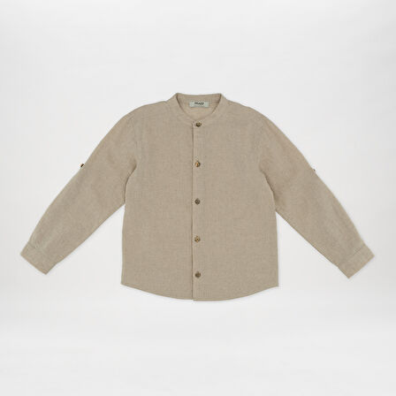 Erkek Çocuk Hakim Yaka Gömlek Bej