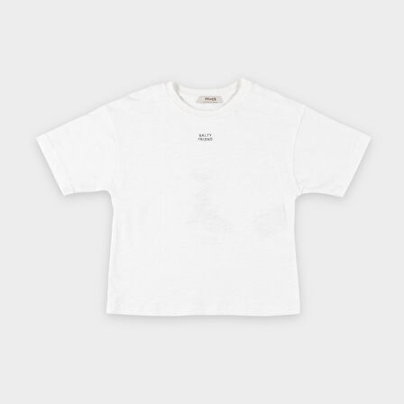 Erkek Çocuk Baskı Detaylı T-Shirt Beyaz