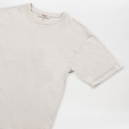 Erkek Çocuk Bej Kısa Kollu T-Shirt Mint