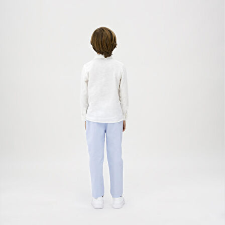 Erkek Çocuk Düğmeli Gömlek Beyaz