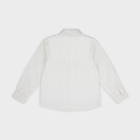 Erkek Çocuk Papyon Detaylı Gömlek Ekru