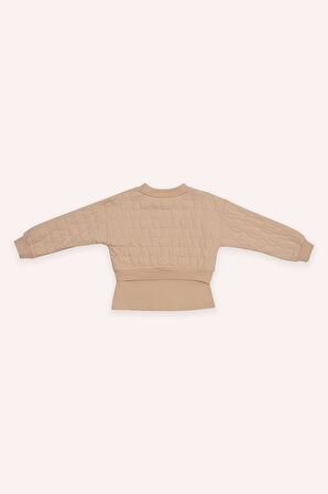Kız Çocuk  Kedi Kapitoneli Sweatshirt       
