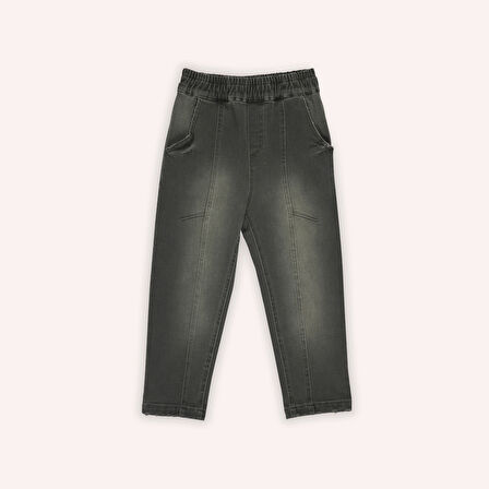 Erkek Çocuk Beli Lastikli Denim Pantolon Haki