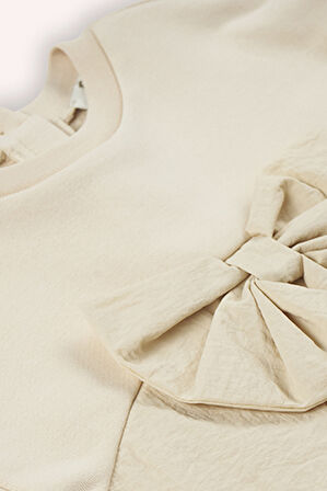 Kız Çocuk  Fiyonk Detaylı Sweatshirt       