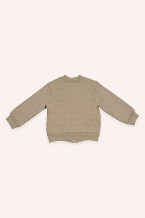 Kız Çocuk Kedi Kapitoneli Fermuarlı Sweatshirt 