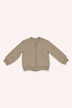 Kız Çocuk Kedi Kapitoneli Fermuarlı Sweatshirt 