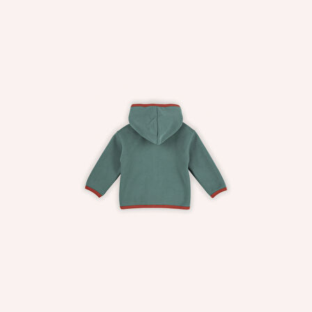 Erkek Çocuk Fermuarlı Sweatshirt Yeşil