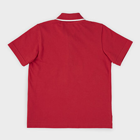 Erkek Çocuk Yakalı Kısa Kollu T-Shirt Kırmızı