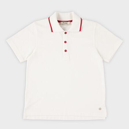 Erkek Çocuk Yakalı Kısa Kollu T-Shirt Kırmızı