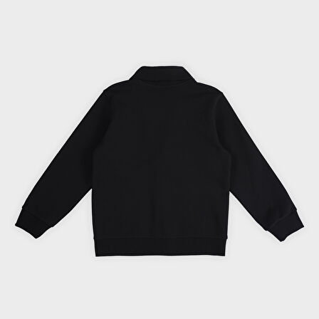 Erkek Çocuk Arma Detaylı Örme Ceket Beyaz