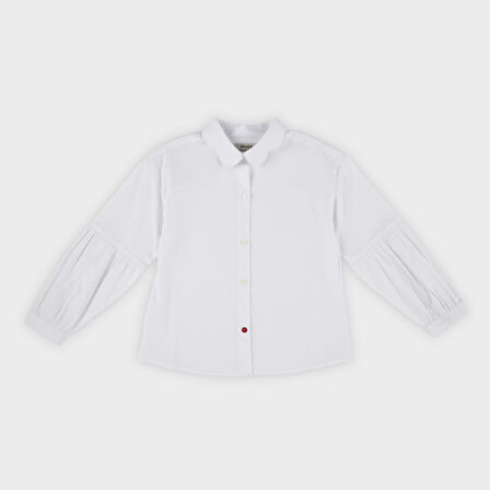 Kız Çocuk  Yakası Dilim Detaylı Gömlek      