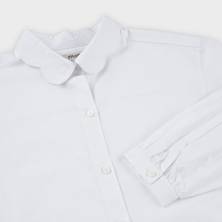 Kız Çocuk  Yakası Dilim Detaylı Gömlek      