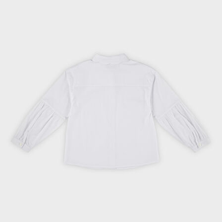 Kız Çocuk  Yakası Dilim Detaylı Gömlek      