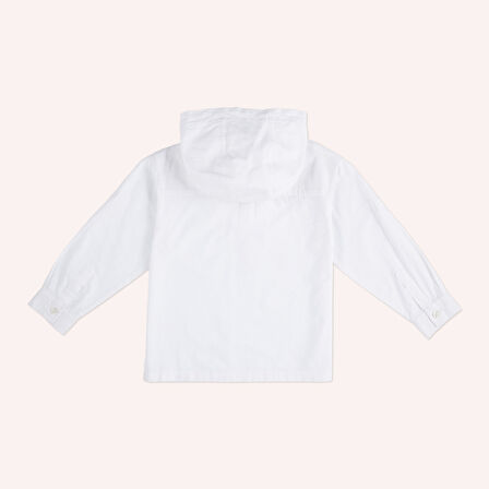Erkek Çocuk Kapüşonlu Gömlek Ekru
