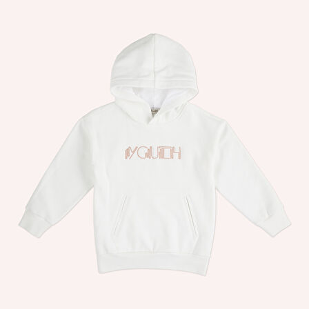 Erkek Çocuk Nakışlı Sweatshirt Ekru
