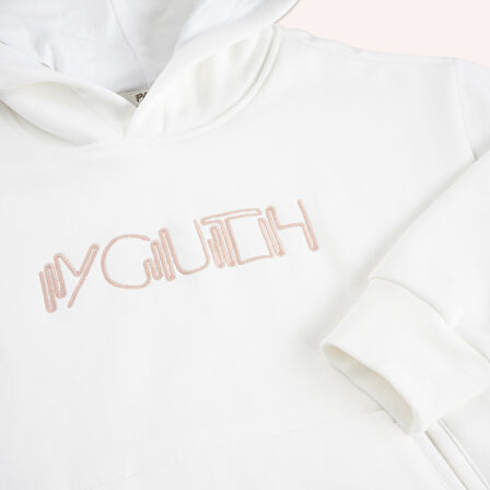 Erkek Çocuk Nakışlı Sweatshirt Ekru