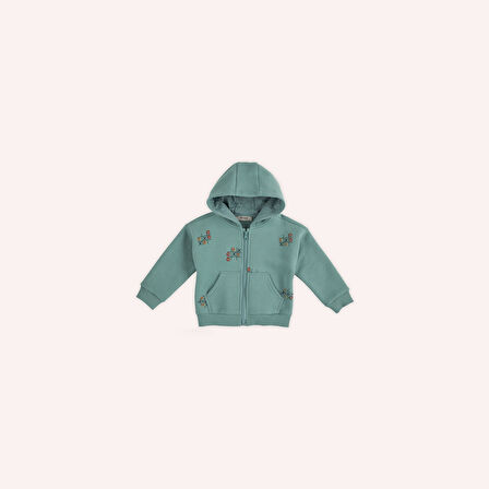 Kız Çocuk Fermuarlı Sweatshirt      