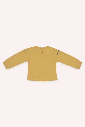 Kız Çocuk Baskılı T-Shirt Sarı