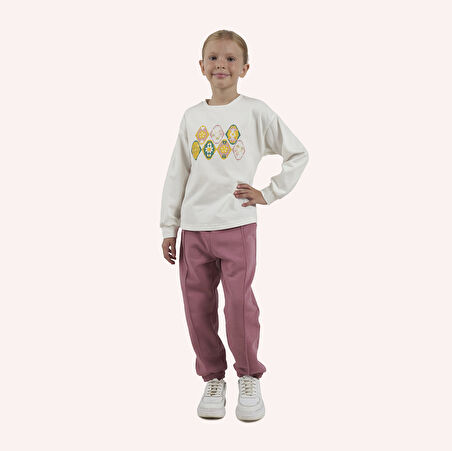 Kız Çocuk Baskılı T-Shirt Sarı