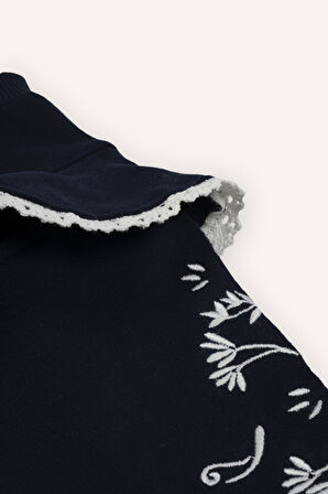 Kız Çocuk Nakışlı Sweatshirt Gül