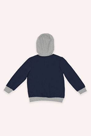 Erkek Çocuk Kapşonlu Sweatshirt Lacivert