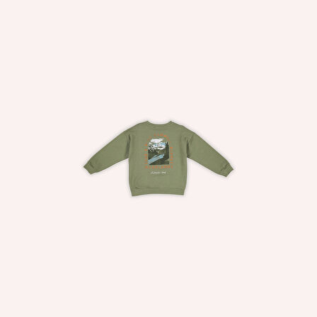 Erkek Çocuk Cepli Sweatshirt Haki