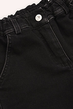 Kız Çocuk Denim Pantolon Siyah