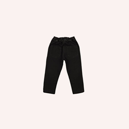 Kız Çocuk Denim Pantolon Siyah
