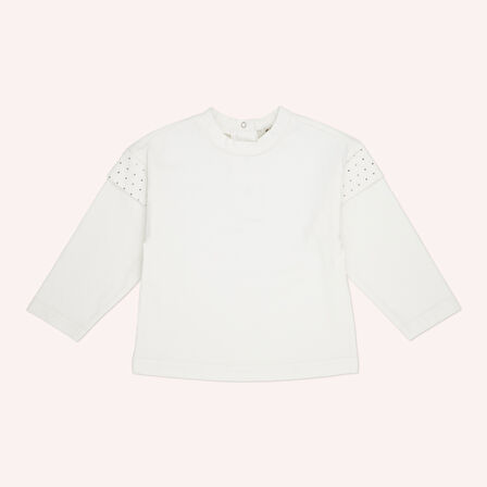 Kız Çocuk Uzun Kollu T-Shirt Gri-Melanj