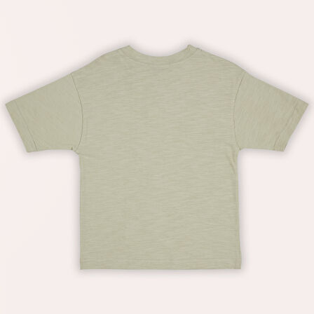 Erkek Çocuk Baskı Detaylı T- Shirt Açık Haki