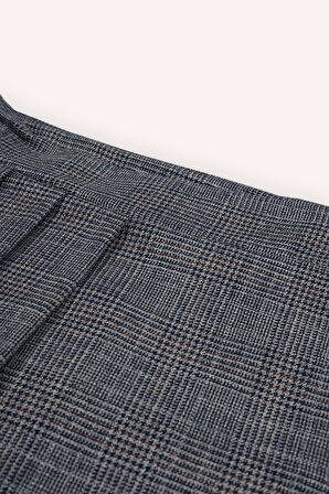 Kız Çocuk Ekose Etek Lacivert