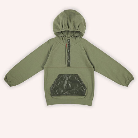 Erkek Çocuk Kapüşonlu Sweatshirt Lacivert