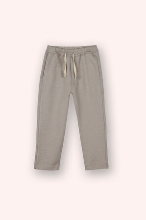 Erkek Çocuk Cepli Örme Pantolon Taş